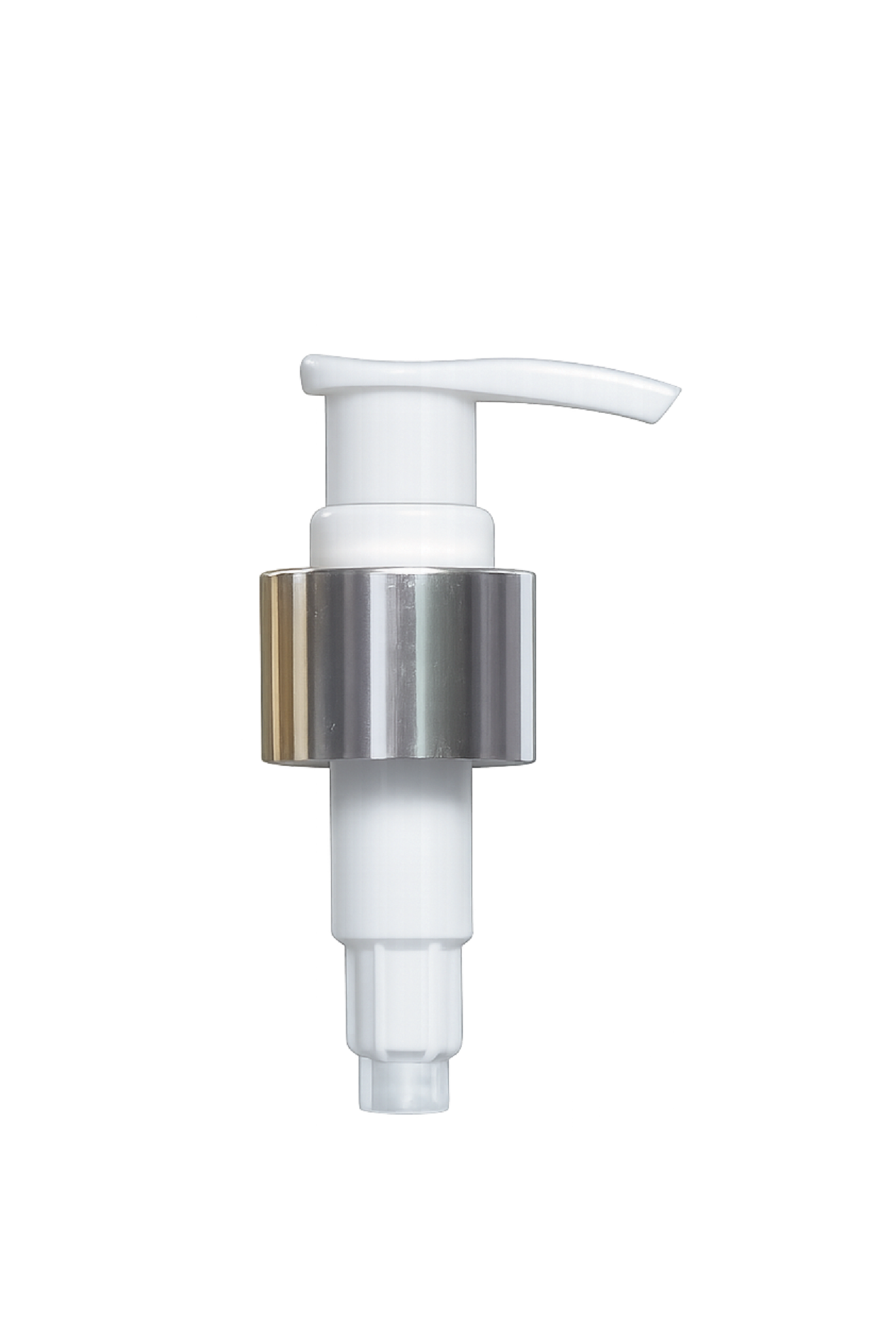 28 mm White- Silver lotion pump